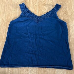 Jones New York Navy Camisole with Cute Neckline Detail